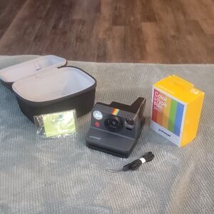 Polaroid Instant Camera - Black with Rainbow Accent